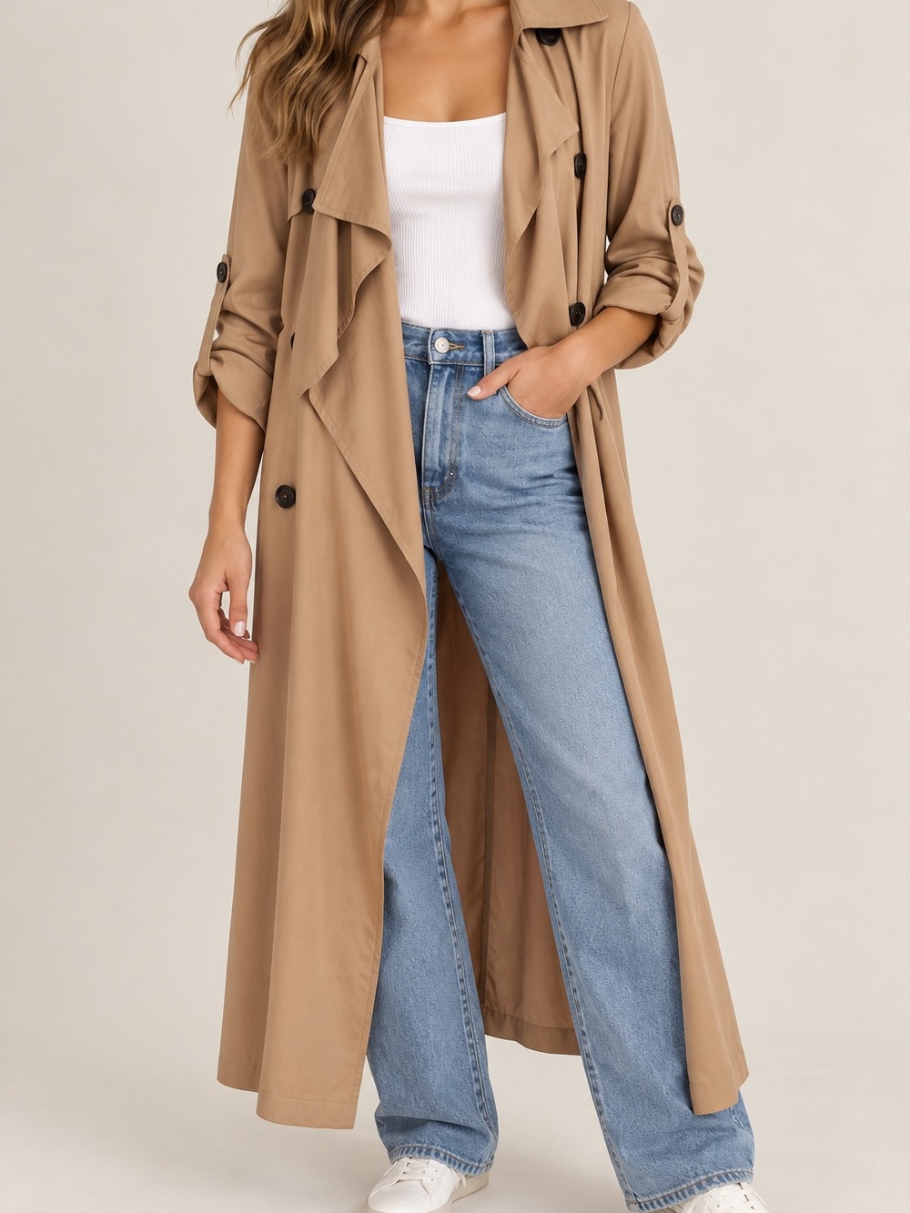 Forever 21 Camel Trench Coat
